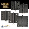 Embassy Door Hinge Solid Brass – 4.5 x 4.5 Inch,