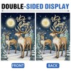 Dyrenson Winter Deer Decorative Garden Flag, Let It Snow Elk