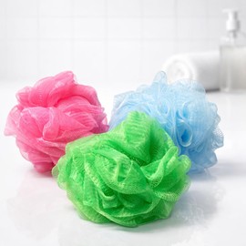 3X Loofah Bath Sponge Body Scrubber for Women, Men,Shower Sponge Exfoliating Bath Sponge Body Scrubber Loofah for Cleansing and Smooth Skin Bath Puffs for Rich & Gentle Cleaning (Pack of 3)