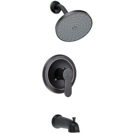 Designers Impressions 659638 Oil Rubbed Bronze Tub Shower Combo Faucet - Single Handle Design - Convertible