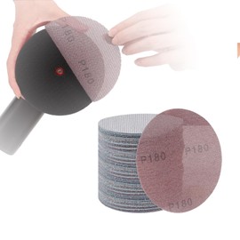 PMIQSA 50 Pcs 125mm Sanding Discs, Hook and Loop Mesh Sanding Pads 180 Grit, Dust-Free & Anti-Clogging, for Drywall Efficient Dust Removal Random Orbital Sander