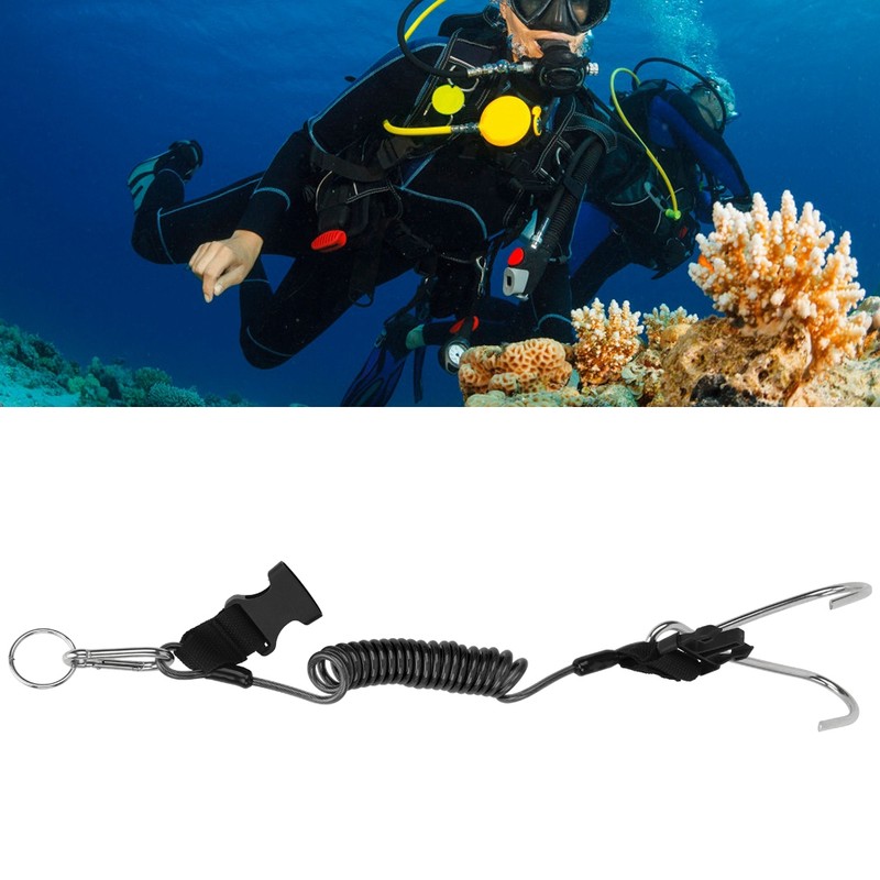 Stainless Steel Marine Sports Reef Double Hook with Spring Rope