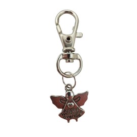 Lobster Clasp Keyring Zip Pull Angels Watching Over Me
