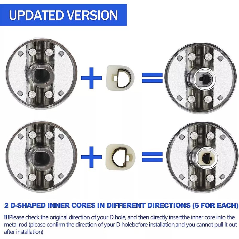 W10594481 5 Pcs W10594481 Stove Knobs Replacements Stainless Steel for