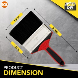 3pk 4 Inch Paint Brush for Interior and Exterior Painting | Large Paint Brush | Ideal As Fence Paint Brush, Decking Paint Brush, Decking Brush, Wood Fence Brush, Shed Paint Brush, Outdoor Paint Brush