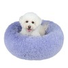 Best Pet Supplies Round Calming Dog Bed with Plush Faux