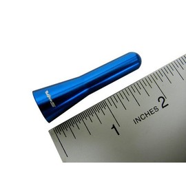 VMS Racing 50mm 2” inch Short CNC Machined Billet Aluminum Antenna in BLUE for Honda S2000