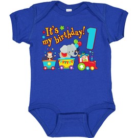 inktastic It's My Birthday- Circus Train 1st Birthday Baby Bodysuit 18 Months Royal Blue 2e92e