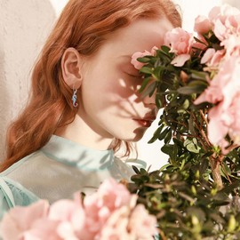 LONAGO Seahorse Earrings 925 Sterling Silver Blue Seahorse with Heart Shaped Birthstone Drop Dangle Earrings for Women (July)