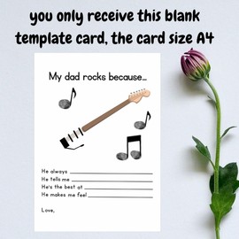 CJ&M Father's Day Music Handprint Gift | Kids' Handprint Keepsake | Teacher and Parent Resources | Crafts for Pre-K and Kindergarten Children | Father's Day Handprint Keepsake Art