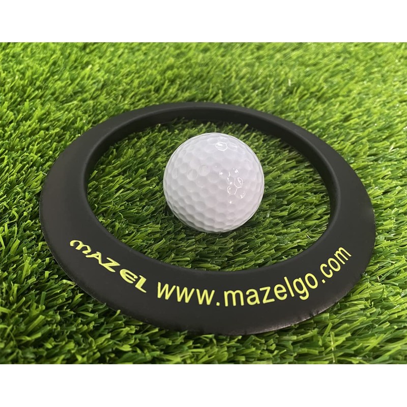 MAZEL Putting Cup/Ring - All-Direction Golf Practice Hole Trainer, Black