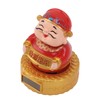 Cai Shen Statue Solar Power Shaking Head Vivid Decorative Chinese
