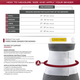 OTC Abdominal Binder for Women, Three-Panel Body, 9-Inch Elastic