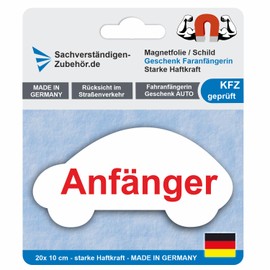 Magnetic Car Sign for Beginners Please About Nachsicht 20 x 10 cm Vorsicht Achtung Fahranfänger-in Weatherproof Magnetic Keep Smiling | Please Smile Happy Being | Unicorn (Car)