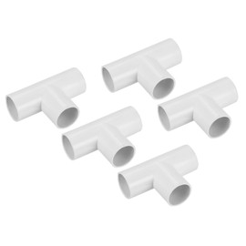 MECCANIXITY PVC Conduit Coupler T-Shaped Fittings 20mm 3 Ways for Hose Electrical Conduit Pack of 10