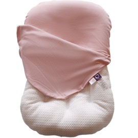 CooCooBaby Infant Lounger, Baby Nest Cover for Baby Girls & Boys, Newborn Essentials for Baby 0-12 Months, 100% Cotton Breathable (Mistyrose)