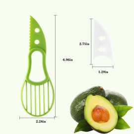 HLCM Avocado Slicer - Avocado Cutter Tool for Avocado Shredders and Pitter, 3-in-1 Avocado Slicer, Avocado Slicer Kitchen Gadget, Perfect for Mashing Avocados, Enucleation and Making Guacamole (2Pcs)