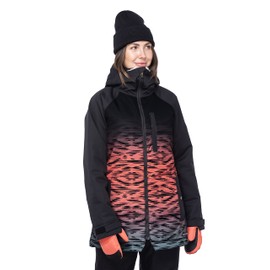 686 Women's Dream Jacket - Insulated Coat, Water & Weather Resistant - Black Ikat Fade - Small