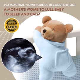 Prince Lionheart Original Slumber Bear with Silkie Blanket - Blue