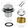 Chrome Bathtub Drain Tip-Toe Two-Hole,Welsan Tub Drain Trim Set Conversion
