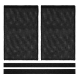 QKDS 2 Pack Dryer Vent Lint Bags Lint Traps Lint Dust Bag, Dryer Lint Catcher with Magic Tape Capturing Lint and Dust, Dryer Vent Cover for Outdoor Indoor Prevent Fire(Black)