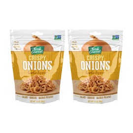 Fresh Gourmet Topping, Crispy Onion Garlic 3.5 Ounce (Pack of 2)