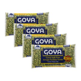 Goya Beans Green Split Peas, Dry, 4 - 1 Lb Bags (4 Pack) Dried - Great for Split Pea Soup
