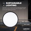 Ledvion - LED Bulkhead Ceiling Light Bathroom Black Diameter 28
