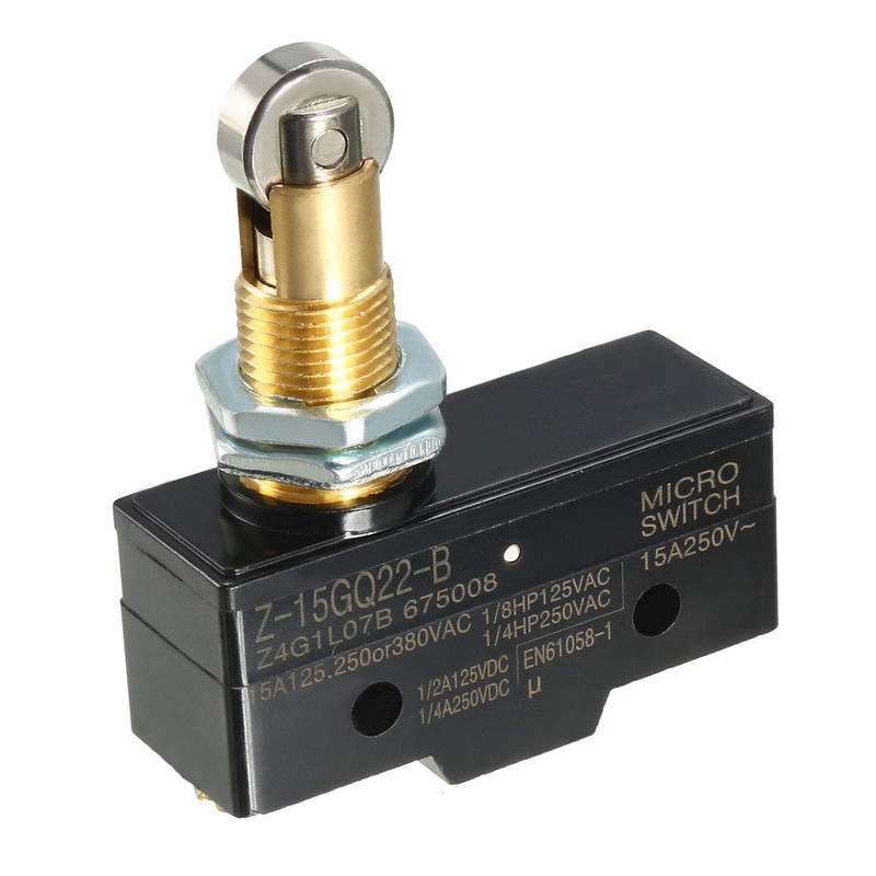 uxcell 2PCS Z-15GQ22-B 1NO + 1NC Panel Mount Roller Plunger