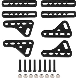 Pothyes Metal Double Shock Absorbers Bracket Damper Mount Stand for Axial SCX10 TRX4 TRX6 D90 90046 90047 1/8 1/10 RC Crawler Car Upgrade Part (Black)