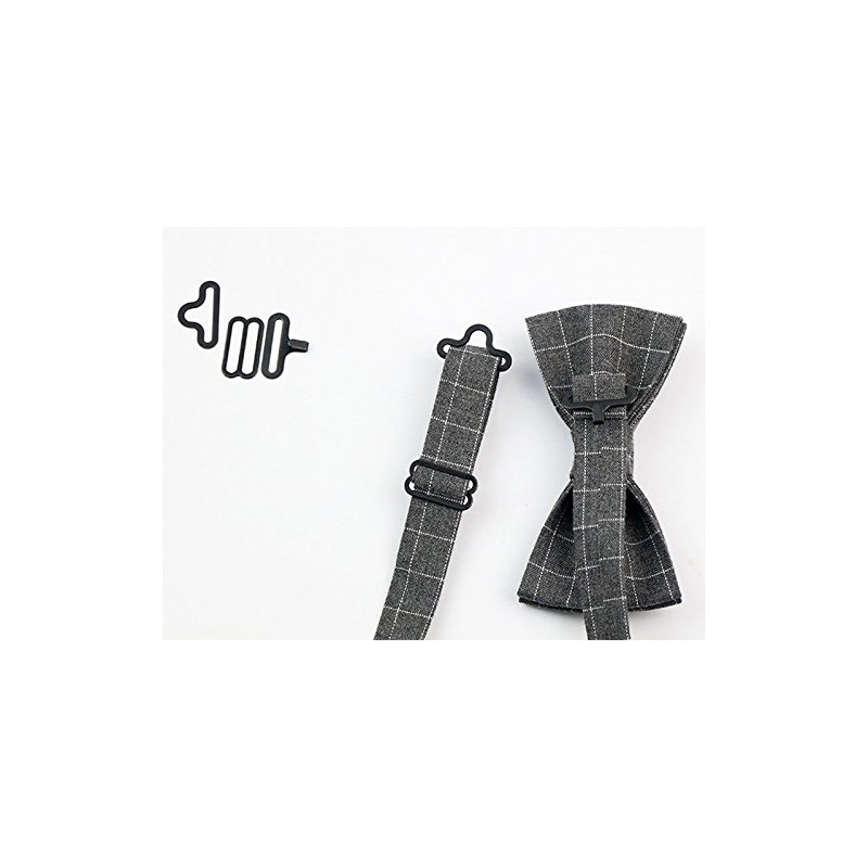 50 Set Bow Tie Hardware Clips Fasteners to Make Adjustable