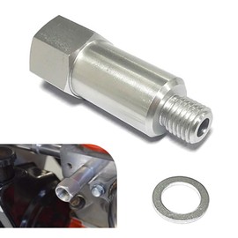 Prywog 1 PC LS Engine Conversion Connector, Car Cooling Water Temperature Sensor Adapter, M12 x 1.5 External Thread to 3/8 NPT Internal Thread, Modification Parts, Universal for Most Cars (Silver)