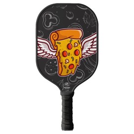 TigerTail Sports Pizza Angel Colorful Design Pickleball Paddle, USA Pickleball Approved, Black Trim