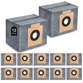 12 Pack Dust Bags Compatible with Eufy Clean X8 Pro/X10 Pro Omni Robot Vacuum, 2.8L Large Capacity Replacement Bags