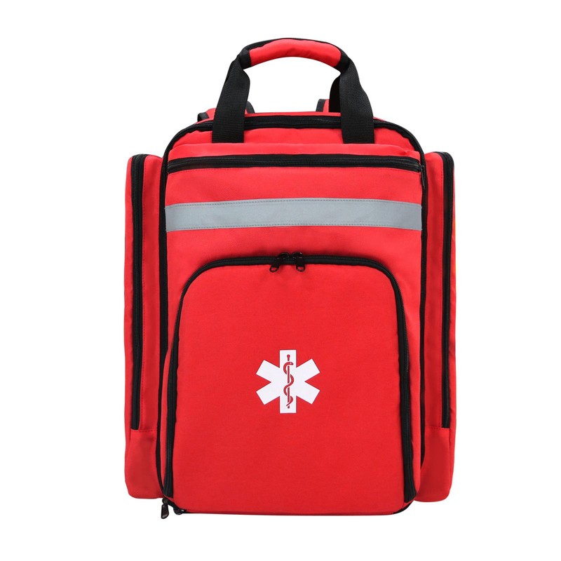First Aid Bag Multi-Pocket Empty Emergency Backpack First Responder Trauma