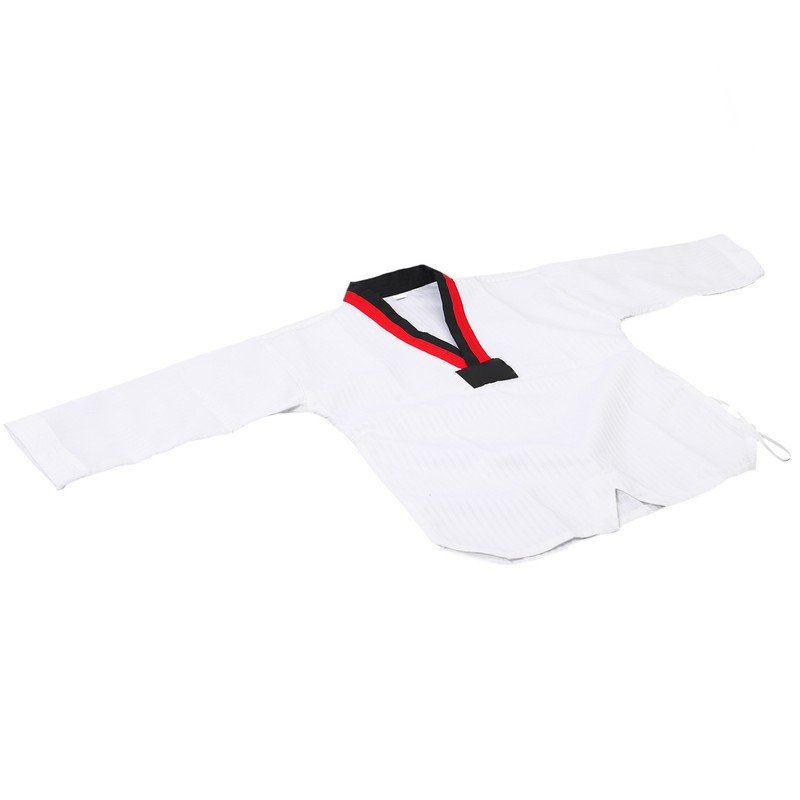 Taekwondo Uniform Striped Model Polyester Cotton with Belt Martial Arts