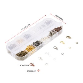 Lobster Claw Clasps and Jump Rings Set DIY Jewelry Making Assorted Colors Lobster Clasp Hooks for Necklace Bracelet Chain