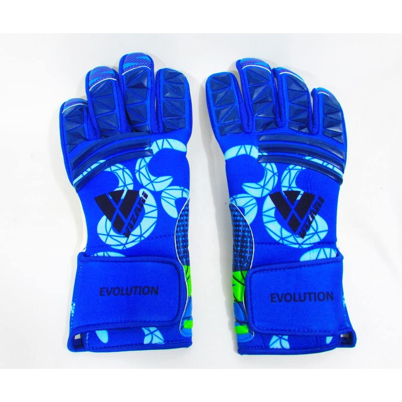 Evoultion Goalkeeper Glove Size 11, Navy/Sky Blue