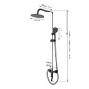 OUBONI Exposed Shower System 8 Inch Rainfall Shower Head Matte
