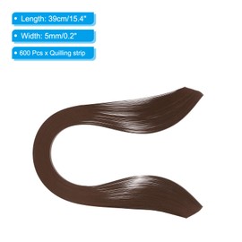 PATIKIL Quilling Strips Paper 600pcs 5mm 39cm Origami Paper Quilling Kits for Art DIY Hand Craft Christmas, Dark Coffee