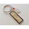 Korean Hand Heart Symbol Charm Keychain with Red Heart Charm