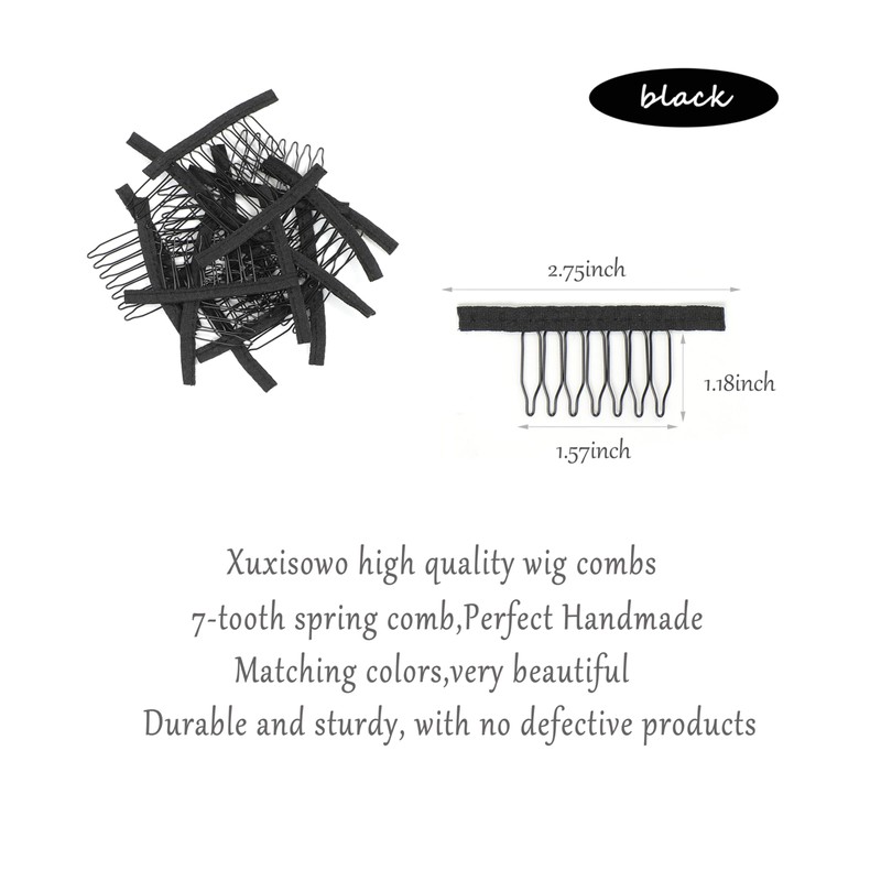 Xuxisowo 60 Pcs wig clips wig comb wig combs to