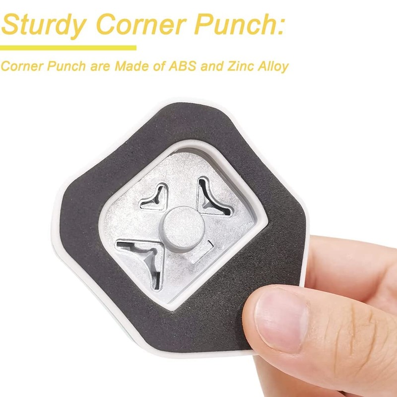 Povxlum 3 Pieces Corner Punch Corner Cutter Pattern Corner Punch