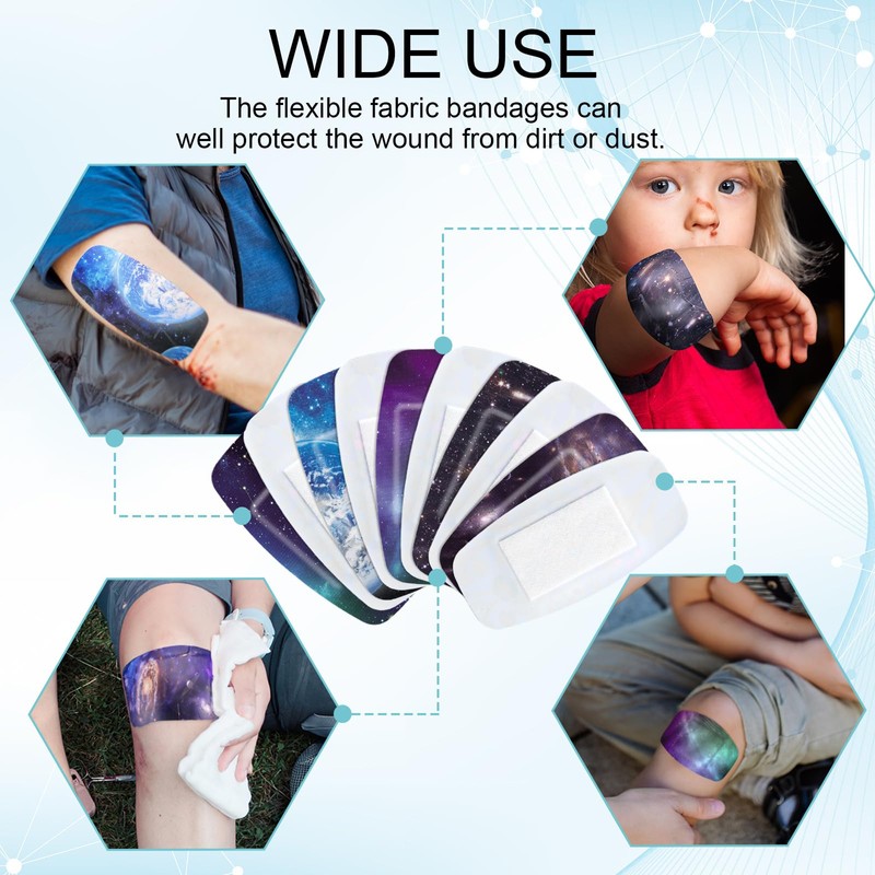 Geiserailie 50 Pcs Large Bandages, 2" x 4" Flexible Fabric