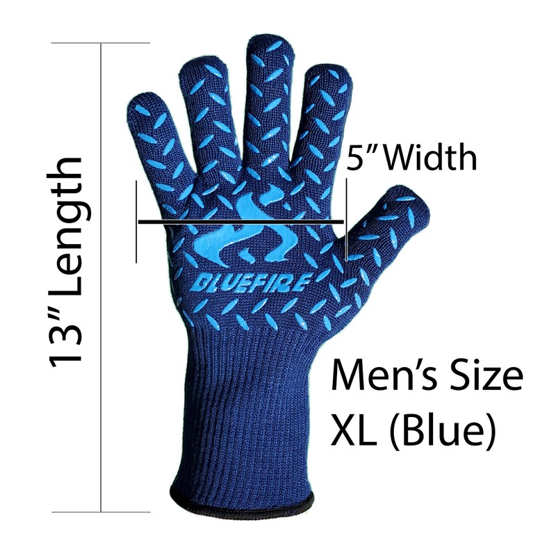 BlueFire Gloves BBQ Grill Firepit Oven Mitts Highest Heat Resistance