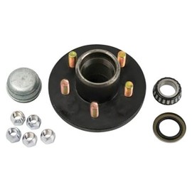 5 Bolt Trailer Hub Kit - 4-1/2" Bolt Circle 1-3/8" Inner Bearing 1-1/16" Outer Bearing fits Trailer & Towing Trailer Bearings & Hub Kits