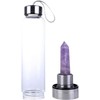 SAOI Crystal Water Bottle - Amethyst - Natural Wellness Healing