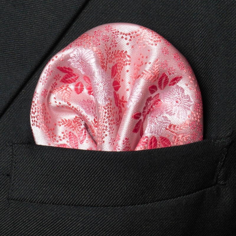 JEMYGINS Men's Floral Ties and Pocket Square Sets with Tie