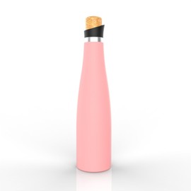 SASEUM Wine Bottle, 32 oz Insulated Stainless Steel Water Bottle and Wine Decanter with Vacuum Sealed Lid - Pink 32 oz (1000ml)