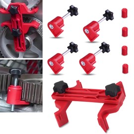 Neferta 9 PCS Car Camshaft Engine Timing Sprocket Gear Locking Tool Set, Impact Locking Dual Camshaft Anti-Slip Fixing Clip, Car Repair Modification Accessories, Suitable for Most Models (Red)
